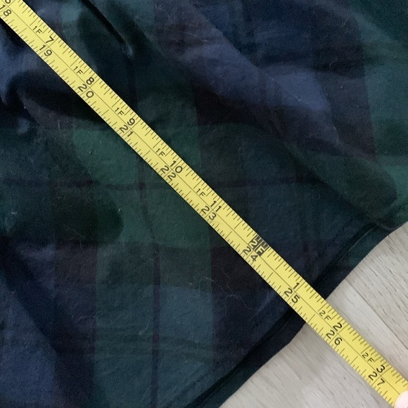 J. CREW Green Tartan Plaid‎ Bow Waist Midi Skirt size 2 Christmas holiday - Picture 9 of 10
